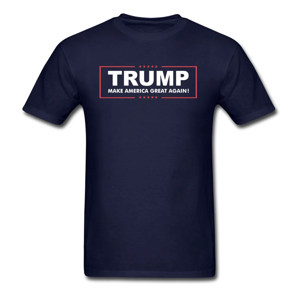 Tops Shirt Donald Trump Logo Lovers Day Fitted Funny Short Sleeve 100% Cotton O Neck Men's Top T-shirts Funny Tee-Shirt Donald Trump Logo navy