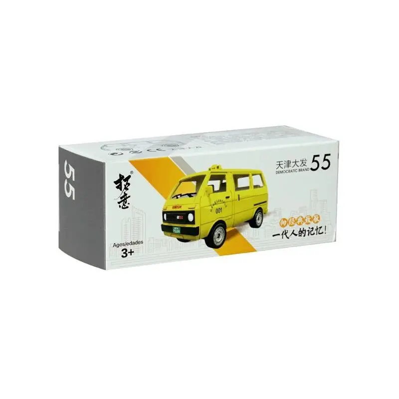 Ретро редкий 1/64 специальный литой металлический Tianjin Daihatsu Taxi настольная