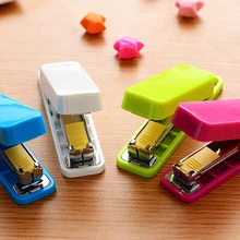 Мини Степлер комплект Скобы мини-стиль ярких цветов Степлер grampeador Kawaii канцелярские принадлежности Школьные принадлежности