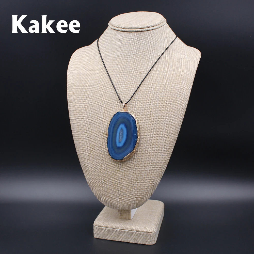 Kakee высококачественное асимметричное ожерелье с натуральным кристаллом