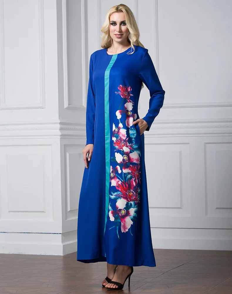 Best Seller red blue black plus size turkish abaya long sleeve Ladies