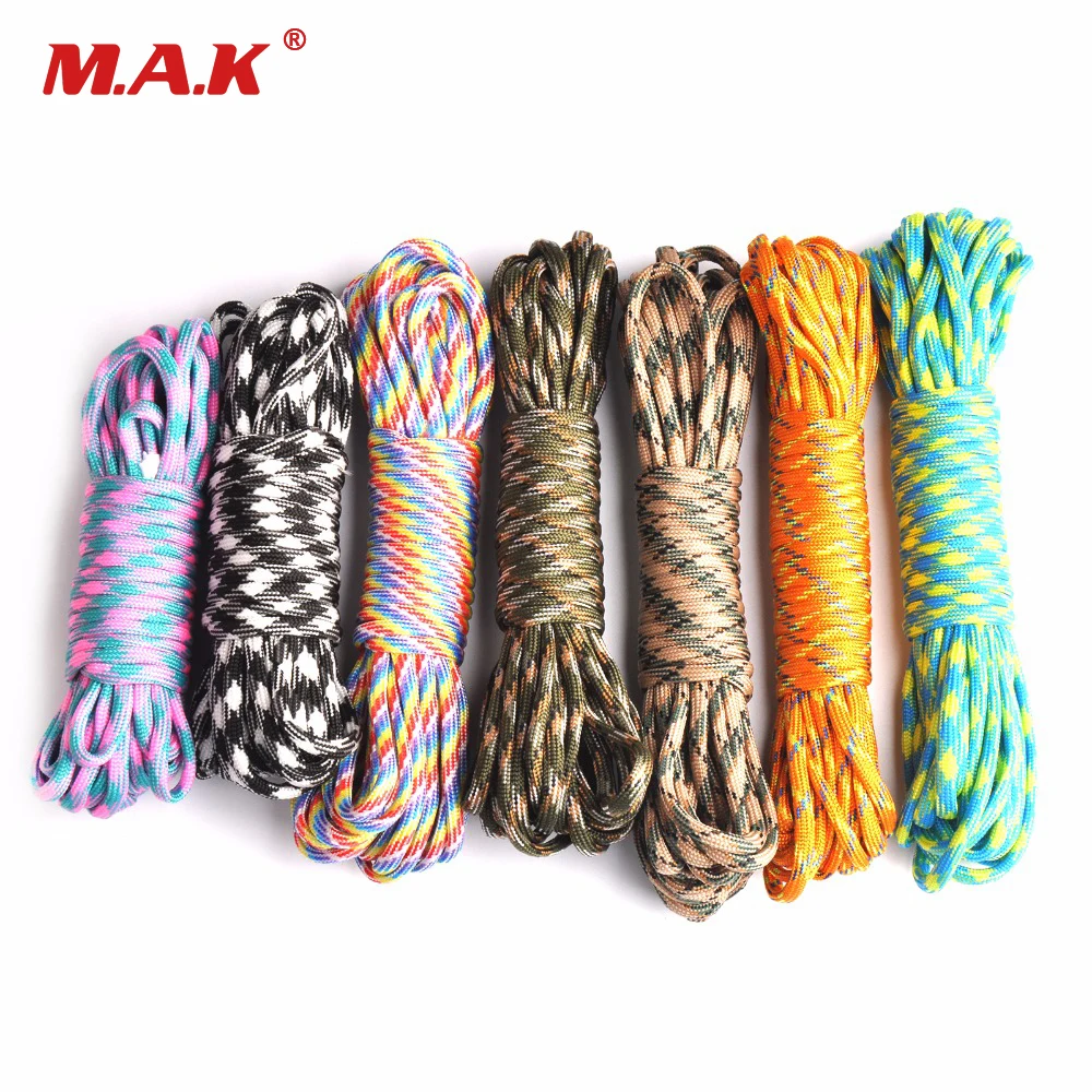 20/50/100FT 550 Paracord حبل التخييم Paracord الحبل اكسسوارات المظلة درجة للتخييم معدات و بقاء