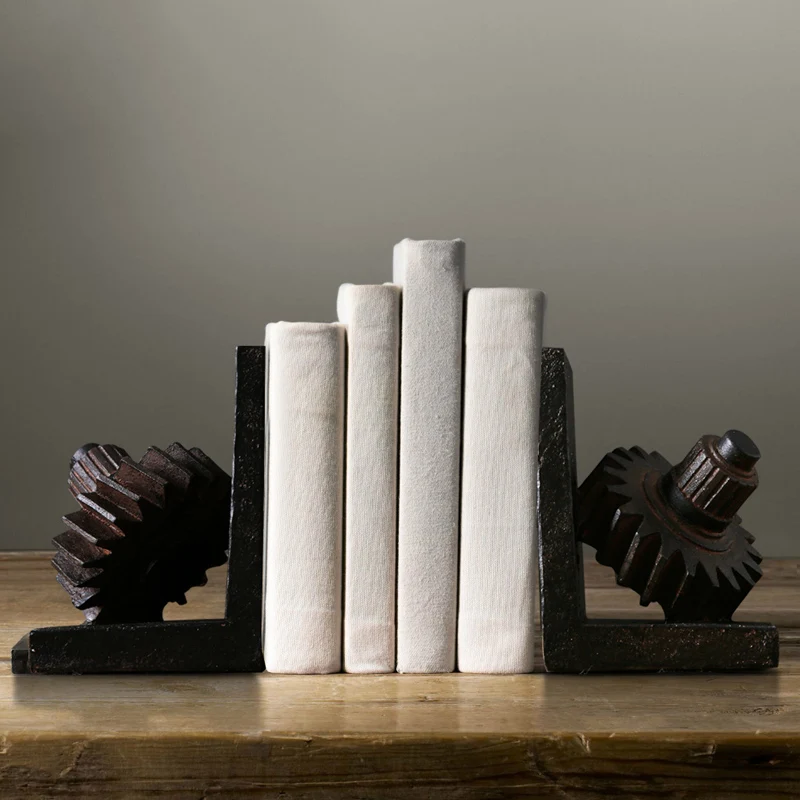 الحنين الرجعية الأمريكية الطراز الريفي التروس مقهى زخارف ناعمة الإبداعية دراسة خزانة الاكسسوارات والعتاد