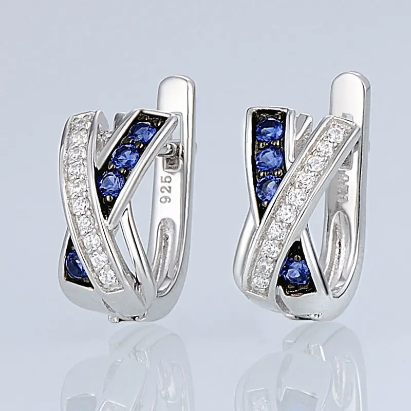 Beste Santuzza Zilveren Oorbellen Voor Vrouwen 925 Sterling Zilver Oorbellen Zilver 925 Met Stenen Zirconia Brincos Mode sieraden