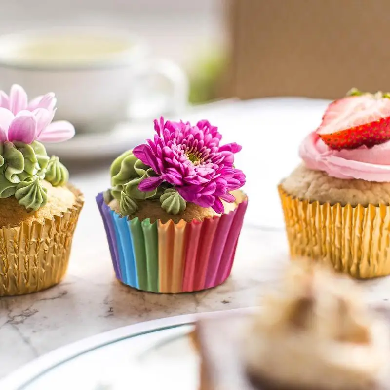 

100pcs Cartoon Muffin Cups Grease-proof Paper Cup Cake Liners Baking Cup Muffin Kitchen Cupcake Cases Cake Mold Tools