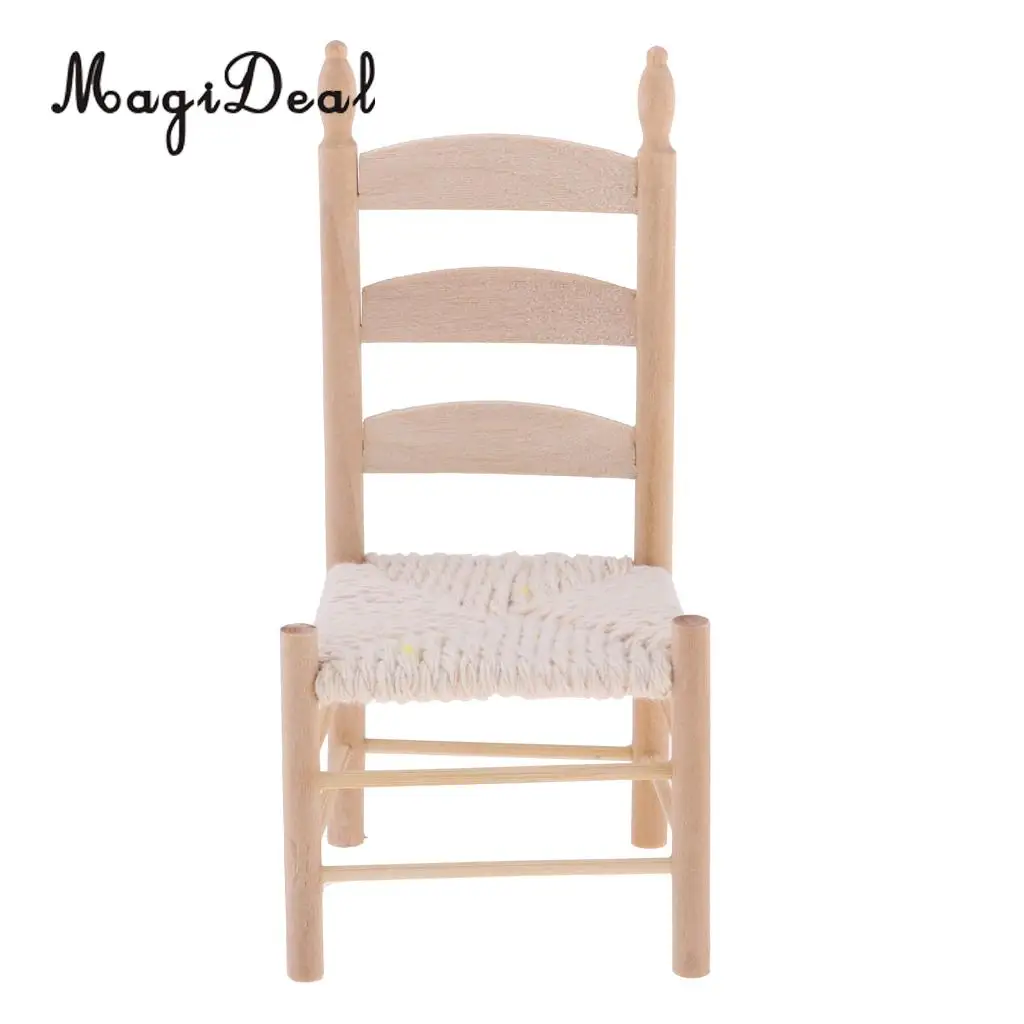 2pcs Mini Dining Table Chair Model for 1:12 Scale Dollhouse Miniature Living Room Furniture