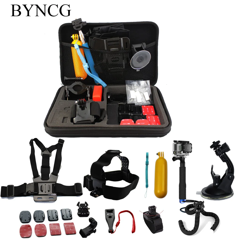 

BYNCG for GoPro Accessories Set for Go Pro Hero 5 6 4 3 Xiaomi Yi 4K Lite SJCAM SJ4000 SJ7 SJ6 Eken H9 H8 Accessory Camera Mount