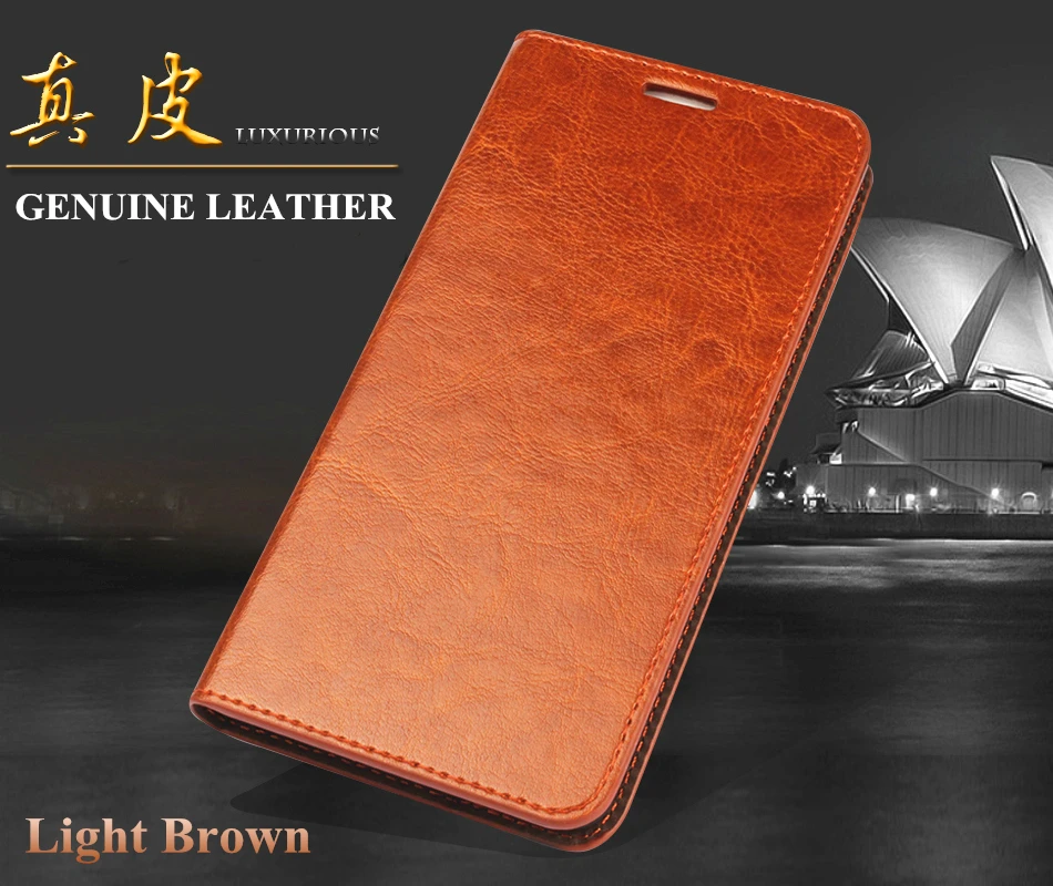 Роскошный чехол-кошелек из натуральной воловьей кожи для телефона, сумка-флип, чехол для sony Xperia XA XP XZ Z3 Z5 X Compact Premium M4 Aqua - Цвет: Light Brown