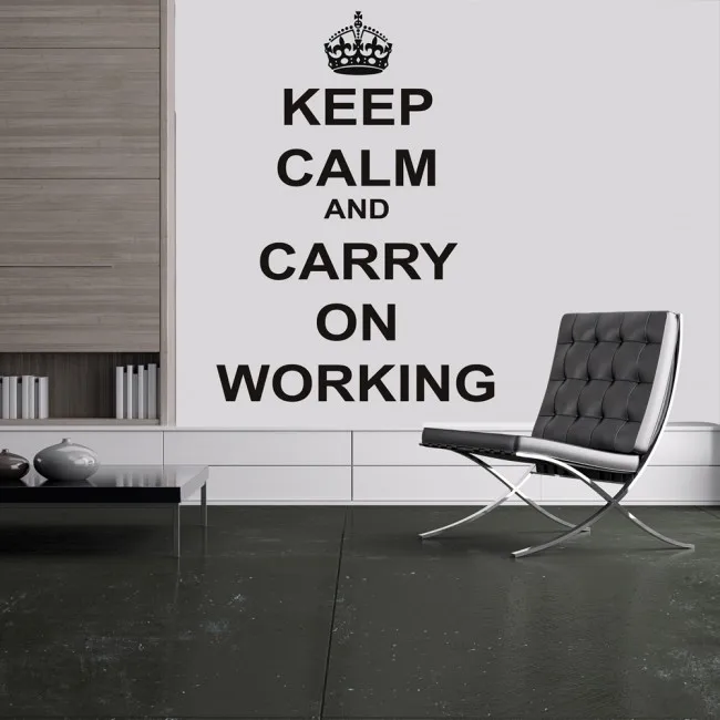 keep calm wall decals quotes for office study room library keep calm