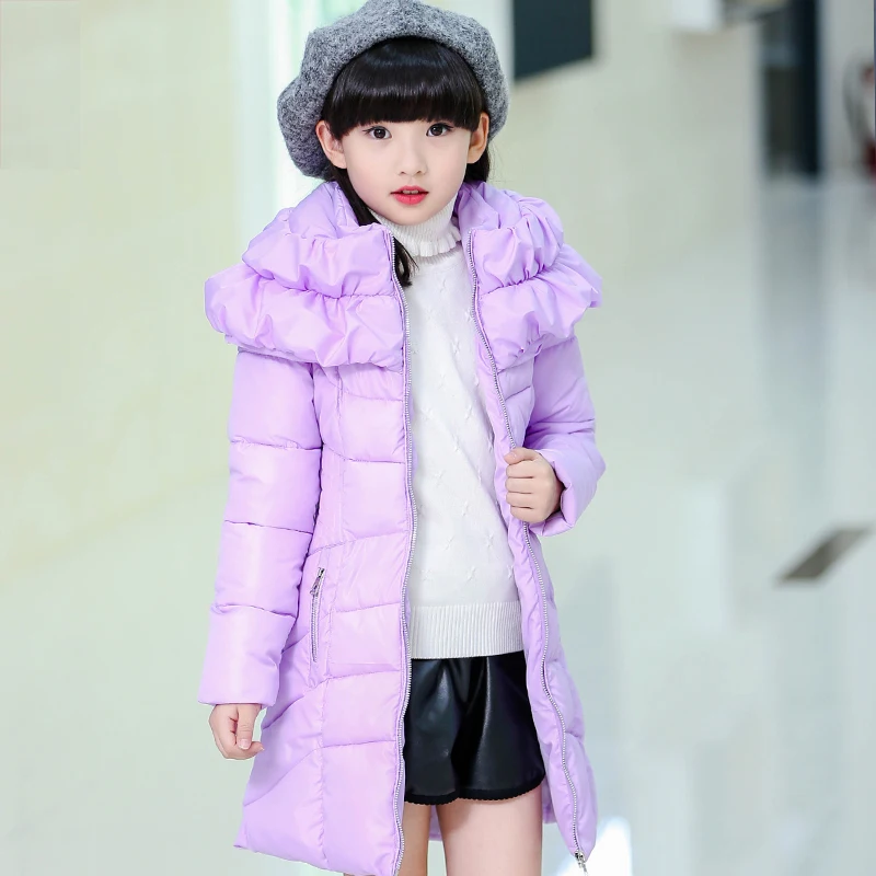 Winter Coats for Teenage Girls Cotton Padded Warm Children s Winter Jackets 5 14 Years Girls