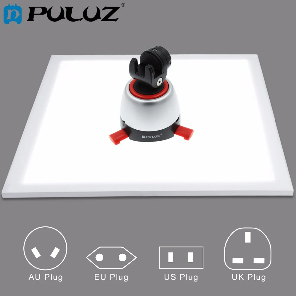 Beste PULUZ 1200LM LED Fotografie Schaduwloze Bodem Licht Lamp Panel voor 40 cm Foto Studio Schieten Tent Box amp; Geen Polar dimmen Licht