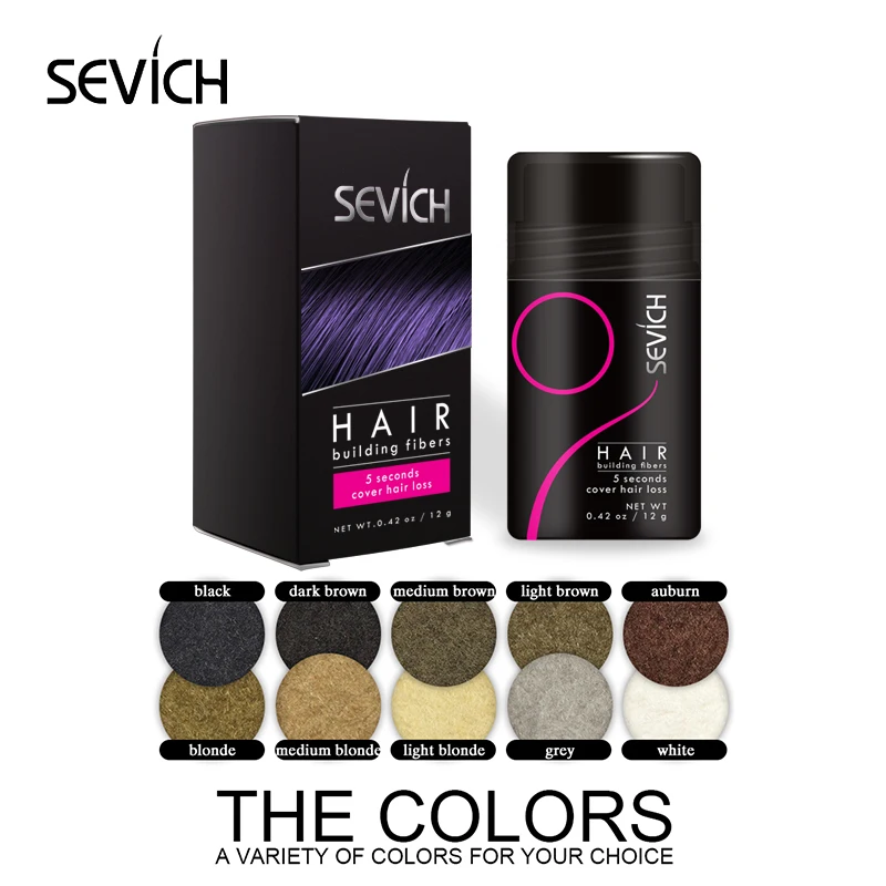 

Sevich Thickening Keratin Hair Building Fiber 12g Hair Loss Product Wig Extensions Hair Powder Beauty Makeup Better than TP