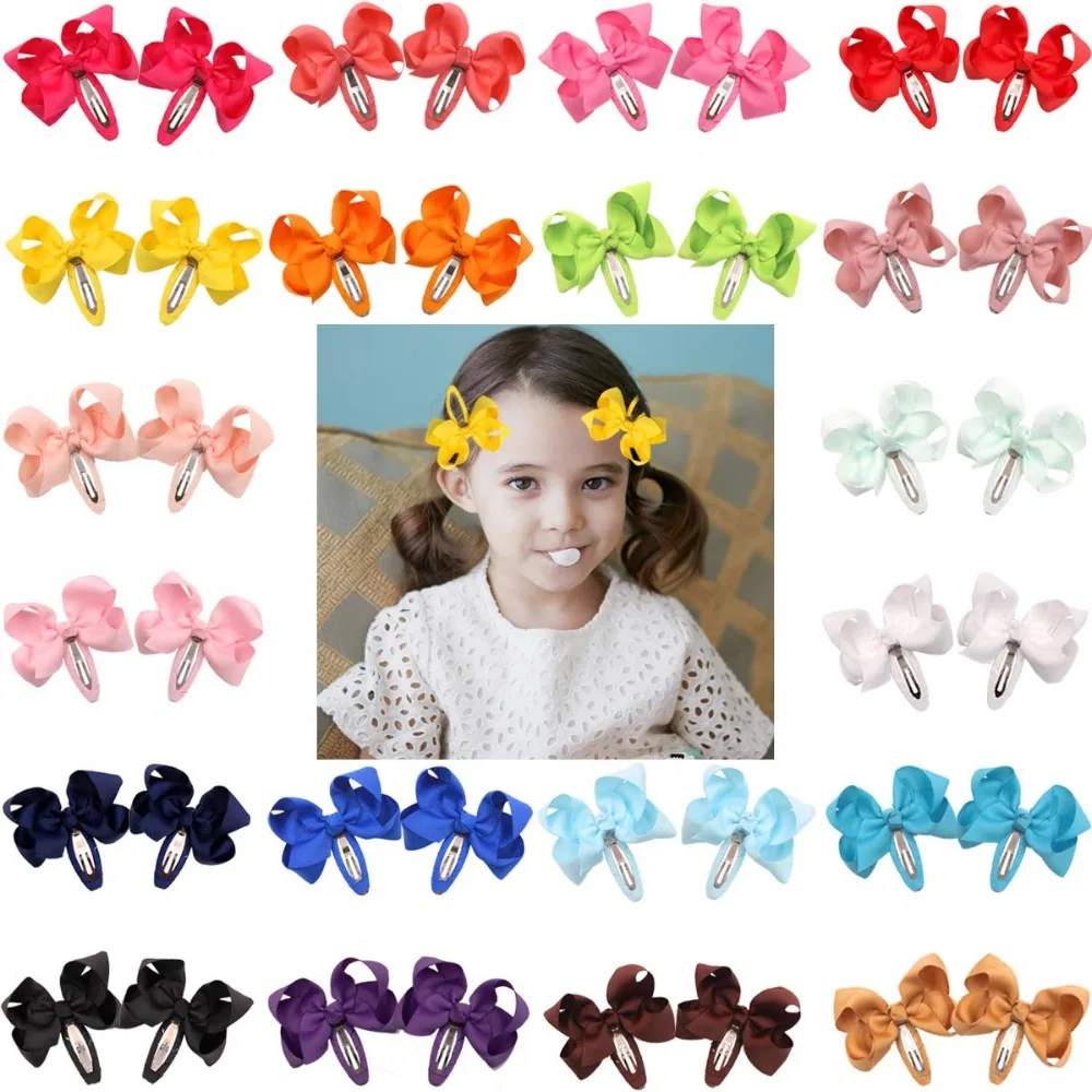 40 pcs 3 "Haarelastiekjes Snap Clips Geen Slip Verpakt Baby Meisjes Haar Haarspeldjes voor Peuters Meisjes Kids Vrouwen haar Accessoires - AliExpress