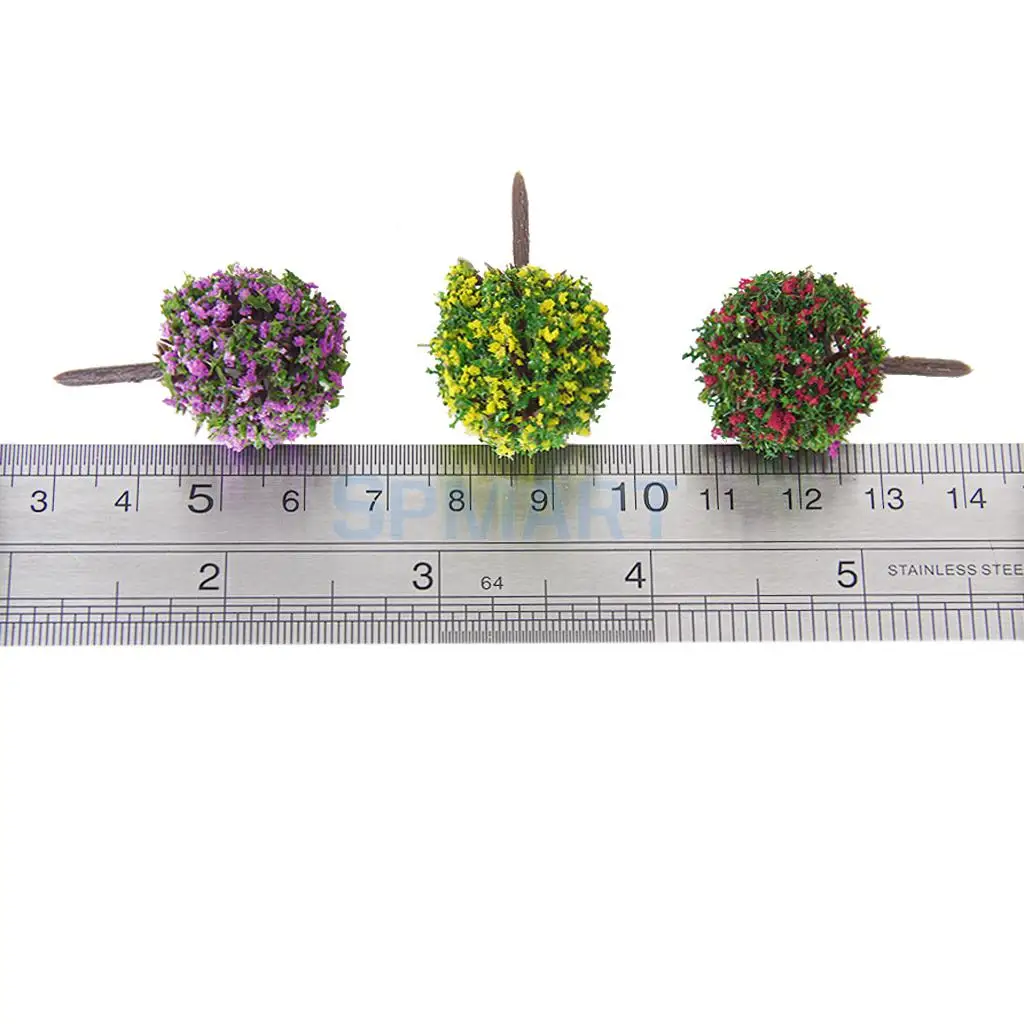 SPMART Новое шт. качество 30 шт. Смешанные 3 цвета цветок модель поезд HO ёлки шарообразные пейзажи пейзаж 1/87 весы
