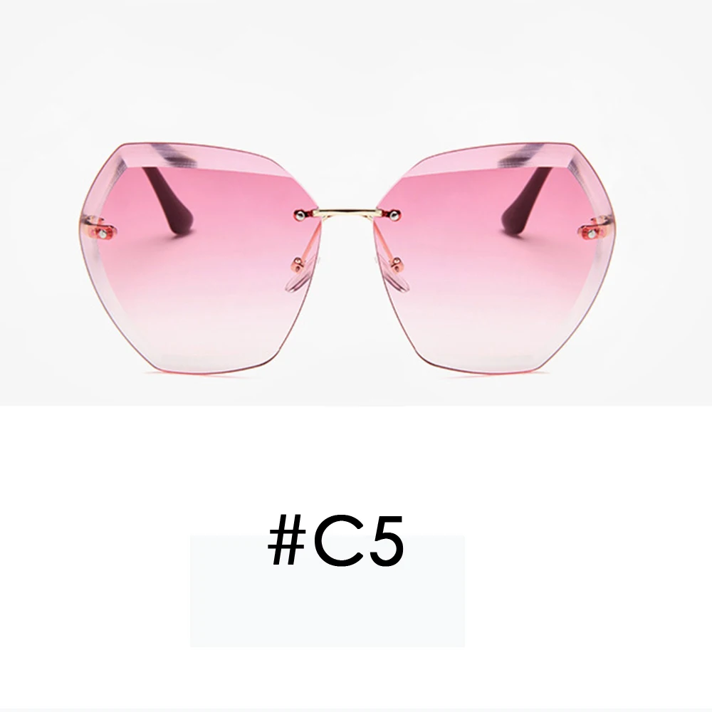 Фирменный дизайн, роскошные поляризованные солнцезащитные очки для мужчин и женщин, солнцезащитные очки без оправы для вождения, UV400, мужские ретро градиентные очки Gafas De Sol - Цвет линз: 5