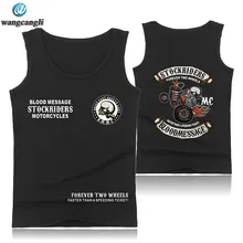 Мужская хлопковая майка с черепом и локомотивом для езды на мотоцикле, майка без рукавов для бодибилдинга, мужская спортивная майка, топы, одежда