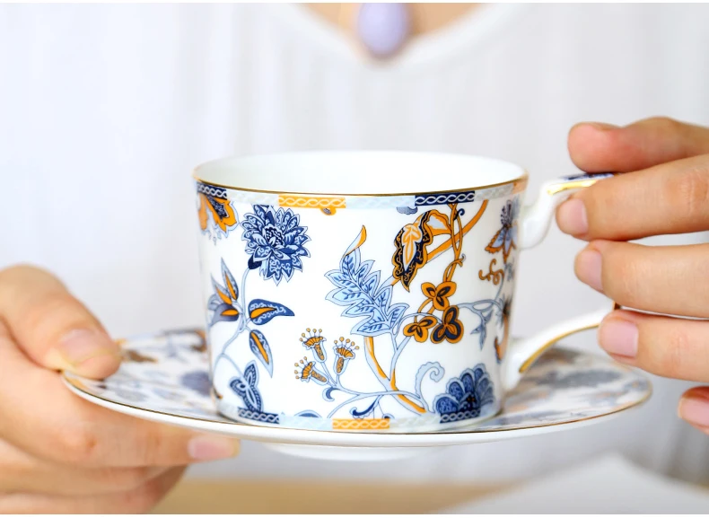 Модная британская керамическая кофейная чашка, набор, высокое качество, костяной фарфор, чайная чашка, послеобеденный чай, кофейная чашка, блюдце, подарок на день рождения для друга