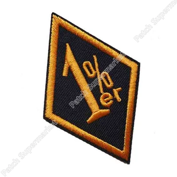 

ONE PERCENTER OUTLAW BIKER MOTORCYLE 1%er UNIFORM COSTUME IRON ON PATCH SET EMBLEM, Free shipping