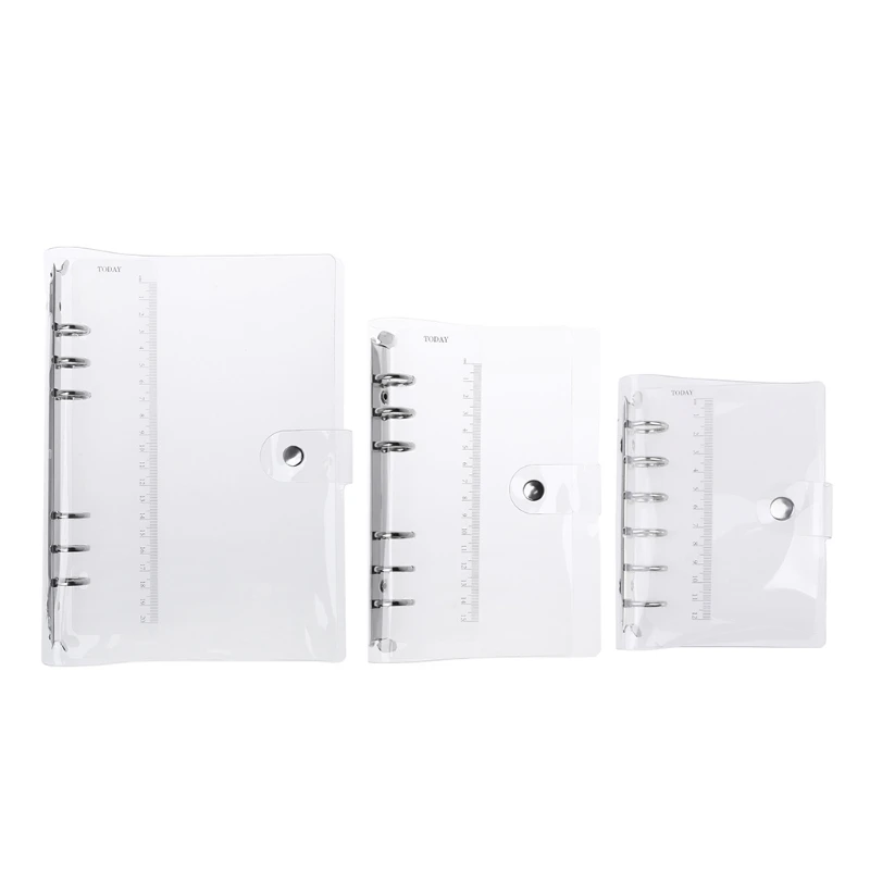 

1 Pc Notebook Binder A5 / A6 / A7 PVC Notebook Notepad Sheet Shell Cover File Folder 6 Holes Binder DIY