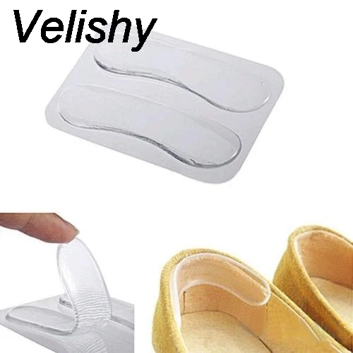 Velishy 1 زوج ذاتية اللصق سيليكون جل وسادة كعب العناية القدم الوسادات الحذاء حذاء النعال شحن مجاني