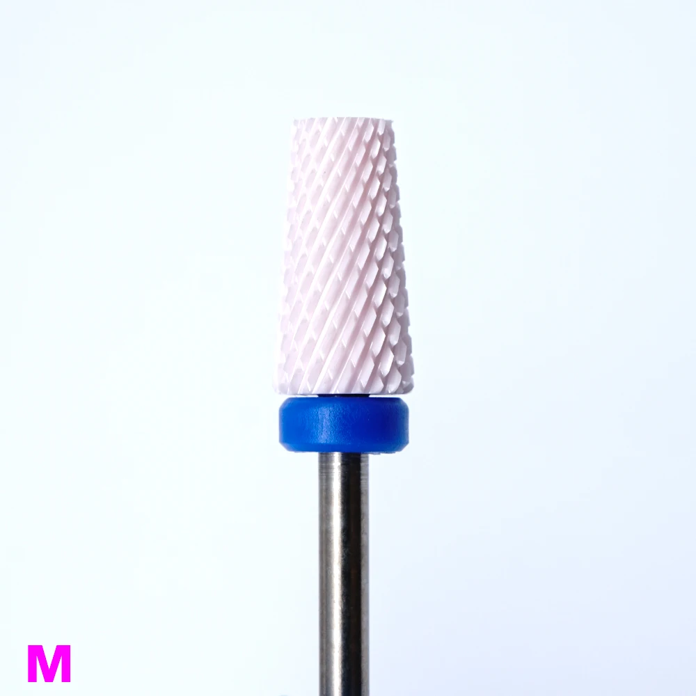 

1PCS Manicure Electric Nail Art Tapered Bit M Size 3/32" Pink Ceramic Nail Files Drill Bit Head Accessory Nail Art Tools