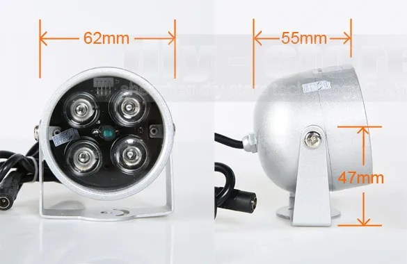 DIYSECUR 4LED инфракрасный ночное видение ИК свет осветитель лампы 50 м для IP CCTV CCD камера