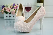 14 cm high with crystal bride shoes Picture taken waterproof single shoes Ultra-high with pink lace