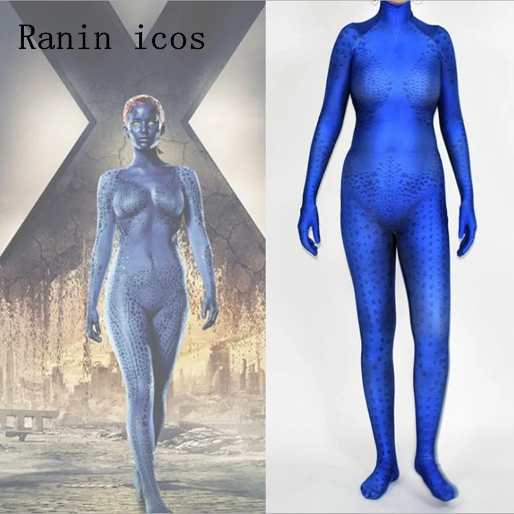 

Movie X-MEN Raven Darkholme Mystique Cosplay Women Zentai 3D Bodysuit Suit Jumpsuits Cosplay Costume