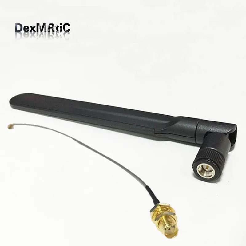 Двухдиапазонная Wi Fi антенна 2 4 ГГц/5 8 ГГц дБи Omni с SMA разъемом + RF IPX/u.fl