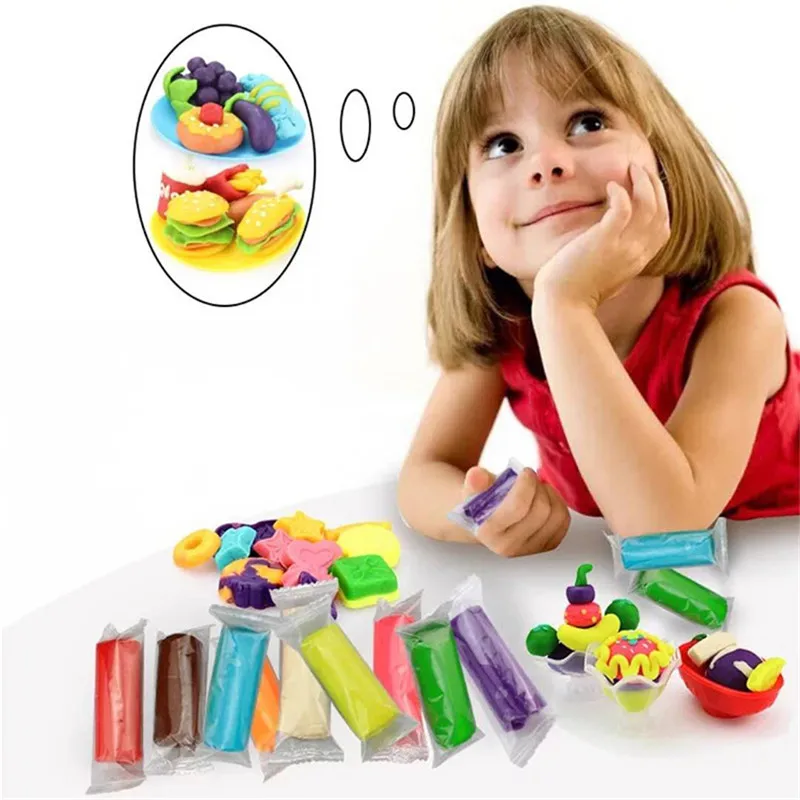 5PC Educational Toy Colorful Plasticine Polymer Creative DIY Clay Kid Girl Birthday Gift | Игрушки и хобби