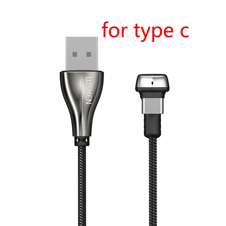 WSKEN u-образный USB кабель для iPhone зарядное устройство 3A usb type C провод для быстрого заряда для samsung huawei USB C кабель type C USB C шнур - Цвет: for type c