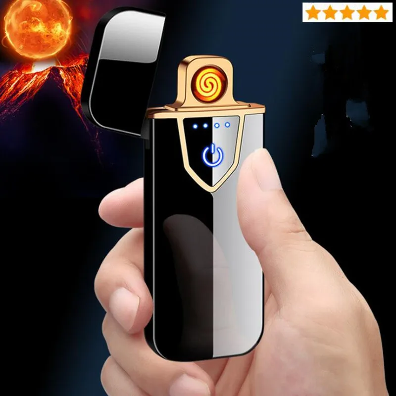 USB-зажигалка с зарядкой сенсорная ветрозащитная Электронная зажигалка