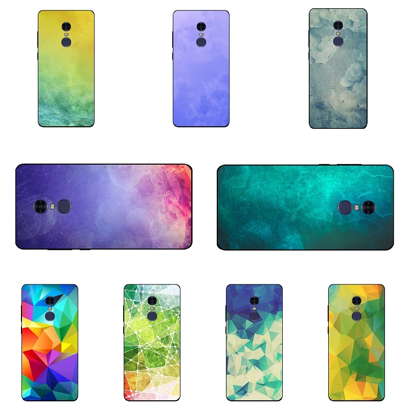 For Redmi Note 4 Black Phone Case for Xiaomi Note4 Pro Cover 5.5&quot Ultra Thin Soft TPU Shell Colorful Pattern Fundas |