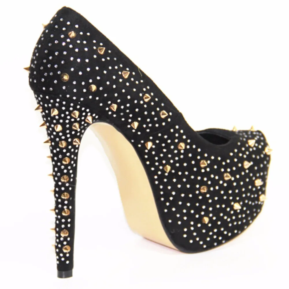 De Fghgf Chaussures Mode toe Diamant Mariage Taille Peep Talons 16 Robe Cm Noir Sexy Chaussures 86qaZ8w4