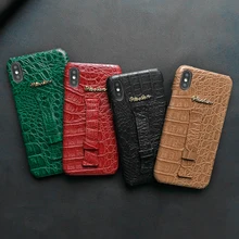 Чехол из искусственной кожи крокодила на запястье для iPhone 11 Pro 6s 6 7 8 Plus X XS Max XR с ремешком на руку, Твердый Чехол для Airpods
