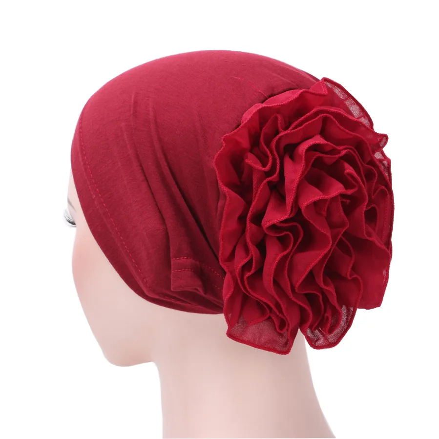 

Muslim Headscarf Pile Heap Cap Women Soft Comfortable Hijab Caps Islamic Chemotherapy Hat