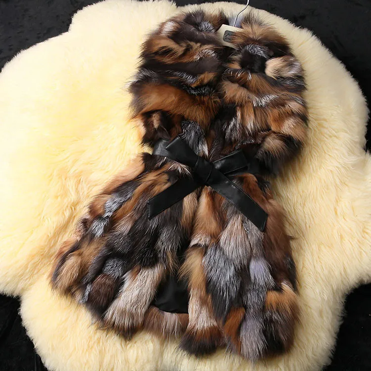 Натуральный Лисий мех жилет женский кристалл пальто зимний жилет на заказ большой размер 80-120 бюст