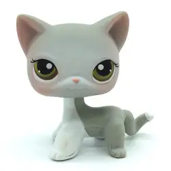 LPS Pet Shop короткошерстая кошка Розовый уха Серый Румяна стоя Cat Lps косплэй коллекция мини фигурку детская Best подарок