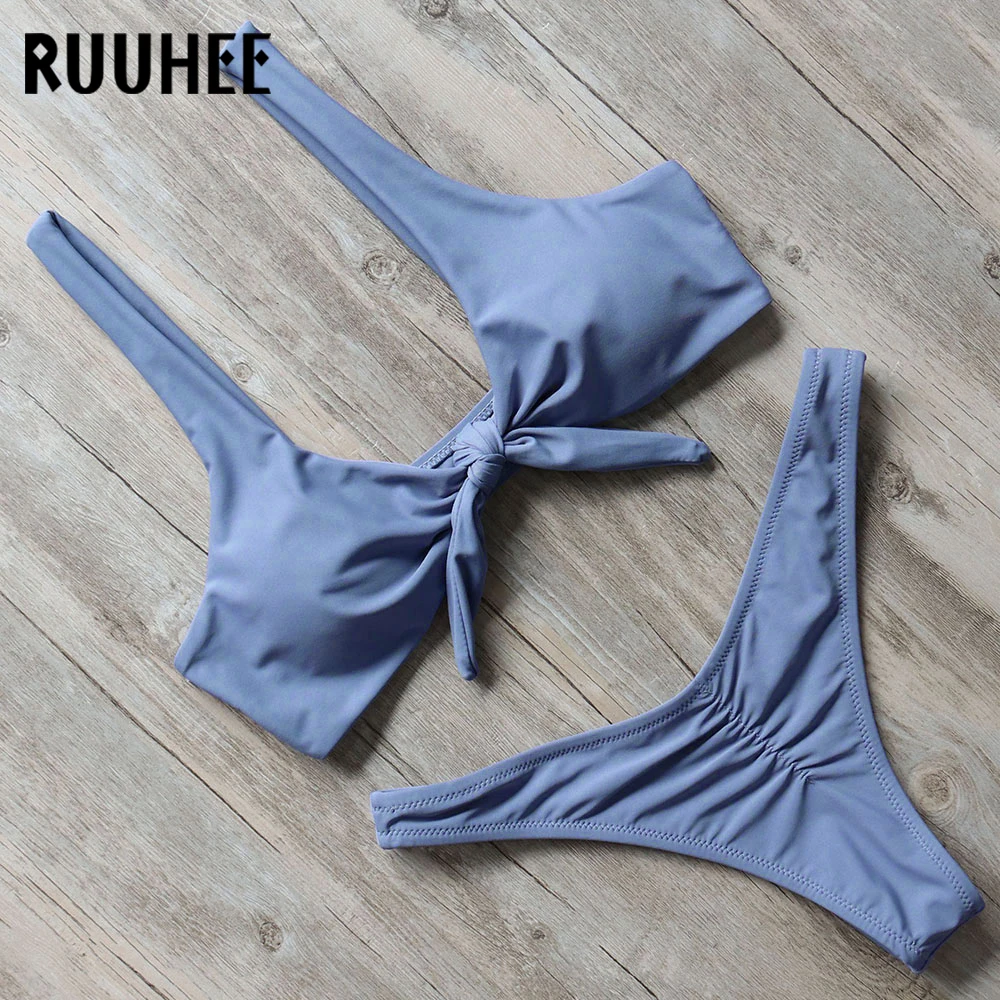 Traje De baño Bikini brasileño ruuhui traje De baño De mujer traje De baño 2019 Micro Bikini conjunto Push Up traje De baño ropa De playa Maillot De Bain Femme