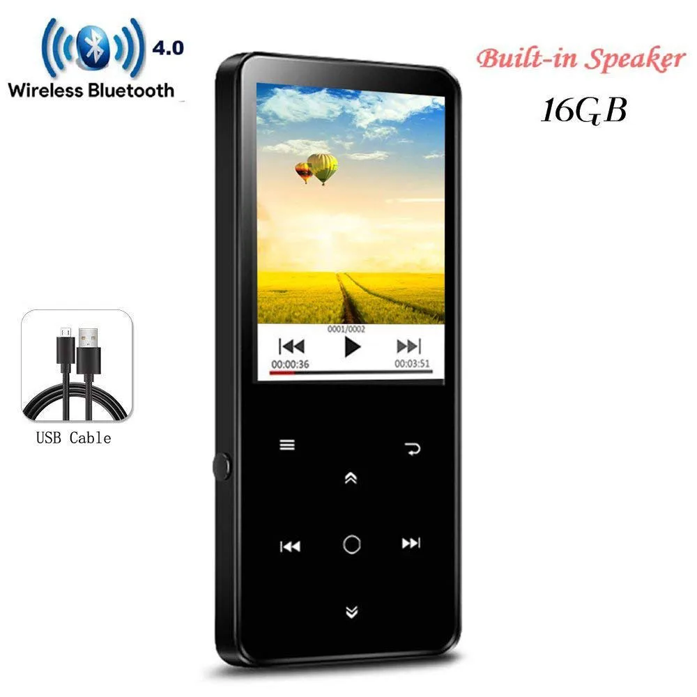 Сенсорная кнопка 16 ГБ MP3 музыкальный плеер с Bluetooth 4 0 2 дюймов TFT цветной экран без