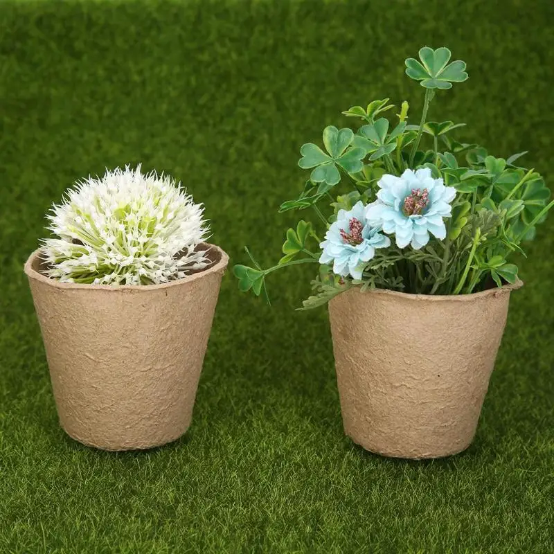 

10/20pcs Seedling Starter Trays Nursery Pots Seedling Kit Biodegradable Pulp Pots Eco-Friendly Nursery Plates garden supplies