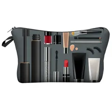 Сумки для макияжа с принтом, разноцветная косметичка, женская косметичка для макияжа с буквами, косметичка для Хранения Туалетных принадлежностей, дорожная Сумочка для мытья