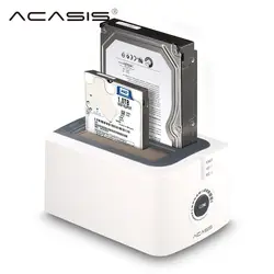 Acasis Dual 2-Bay HDD док-станция SATA к USB 3,0 адаптер hd 2,5 '3,5' SSD HDD корпус пластиковый внешний жесткий диск