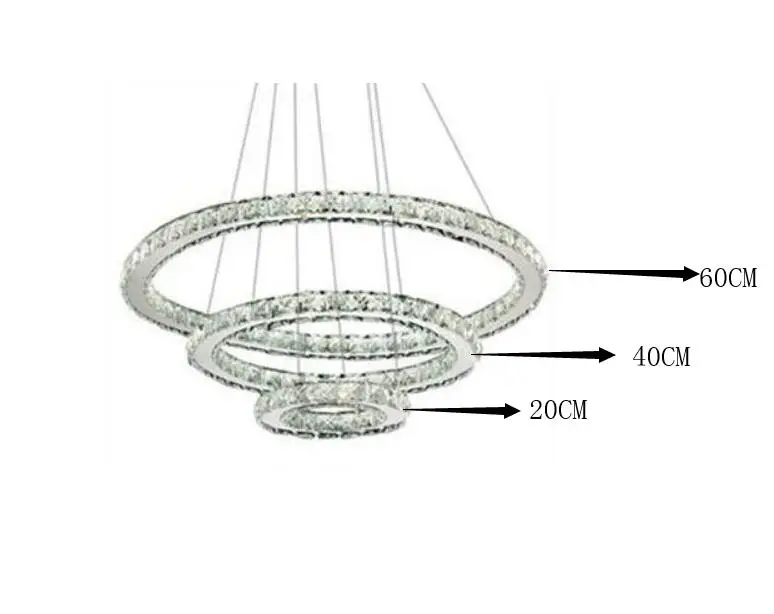 Креативное кольцо из нержавеющей стали, подвесные светильники, современные светодиодные Хрустальные подвесные светильники, круглые подвесные светильники для спальни, гостиной ZP428110