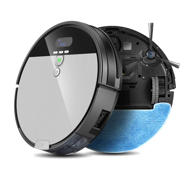 ILIFE V8s Robot Stofzuiger Sweep & Nat Mop Navigatie Gepland Schoonmaken 0.75L Vuilnisbak Water Tank Verstelbare Schema Huishouden 5