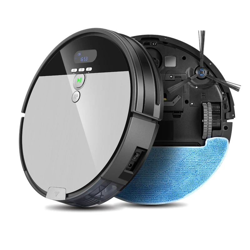 ILIFE V8s Robot Vacuum Cleaner Sweep&Wet Mop Navigation Planned Cleaning 0.75L Dustbin Water Tank Adjustable Schedule Household