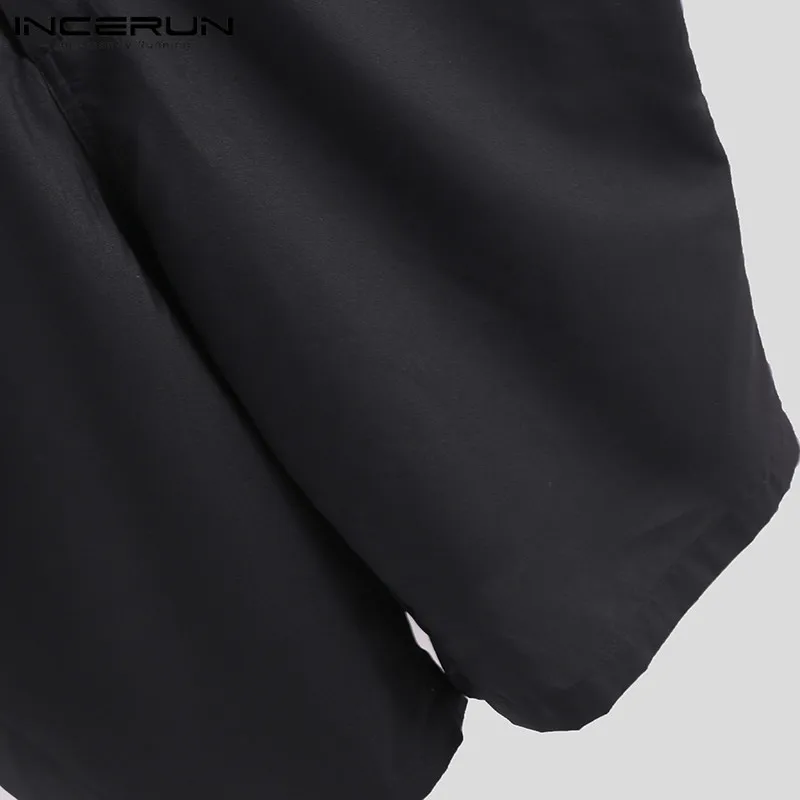 INCERUN/модные мужские комбинезоны-карго, однотонный комбинезон, Свободный комбинезон с коротким рукавом в стиле панк, уличная одежда для мужчин, комбинезон, штаны