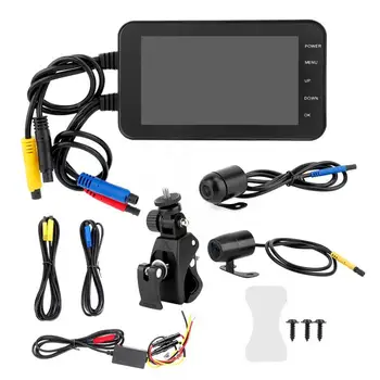 

rearview mirror camera 4 Inch Motorcycle DVR 1080P Waterproof WiFi Front & Rear Camera Driving Video Recorder Dash Cam New