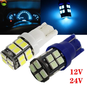 

YSY 200x T10 W5W Car LED Bulb Auto 20SMD 2835 168 194 Side Marker Lights Map Turn Signal Lamp White Yellow Green Blue DC12V/24V