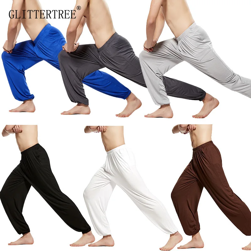 

Men's fitness loose sweatpants Tai Chi leisure practice running pants harem pants fitness stretch waist yoga pants fitness pants